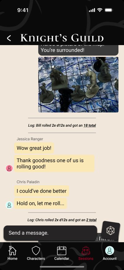 Party chat with dice rolls